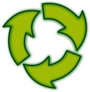 Recycle green sign Clip Art drawing