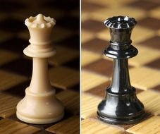 Black Queen and Chess Piece