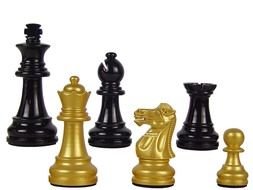 Chess Pieces gold and black drawing