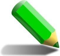 Green Pencil as a graphic illustration