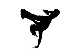 Hip Hop Dance Silhouettes Clip Art N3