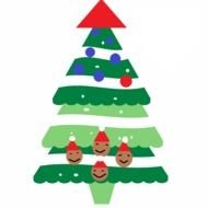 isolated drawn Christmas Tree