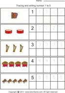 Tracing Numbers 1 5 Worksheets N2