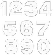 Clip Art Numbers 1 10 N23