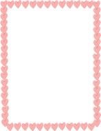 Pink Hearts, rectangular Border