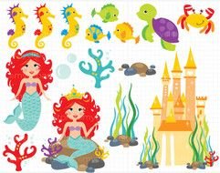 Mermaid Princess Clip Art