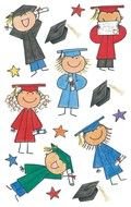 Kindergarten Graduation Scrapbook Stickers drawing