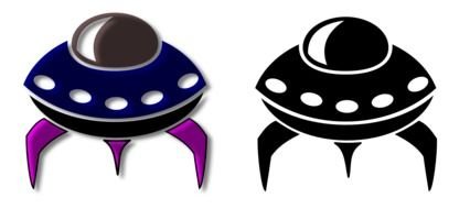 Alien Spaceships Clipart