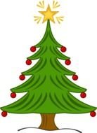nice Christmas Tree Clip Art drawing