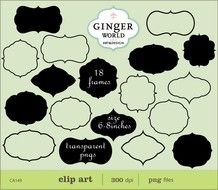 Label Shapes Clip Art drawing