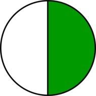 One Half Fraction drawing