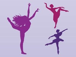 Dancing Girls Silhouette drawing