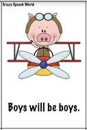boys will be boys drawing