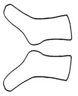 painted white socks