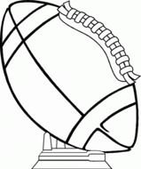 coloring page with American football ball