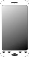 white mobile phone with gray screen