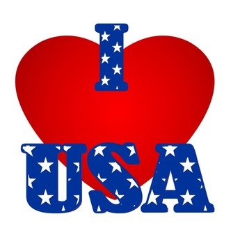 USA Heart Clip Art