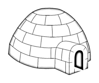 Black And White Igloo Clip Art N4