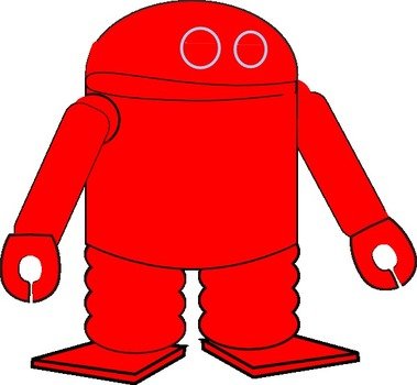 Red Robot Clip Art N3