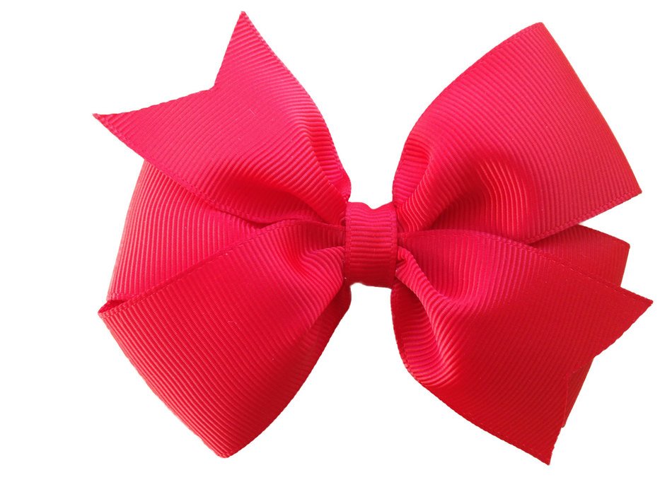 hairpin with a pink bow for a girl