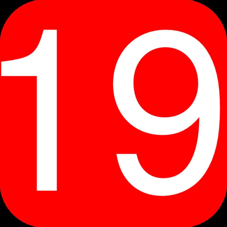 Number 19 Clip Art N6