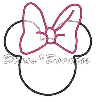 Minnie Mouse Bow Template N6