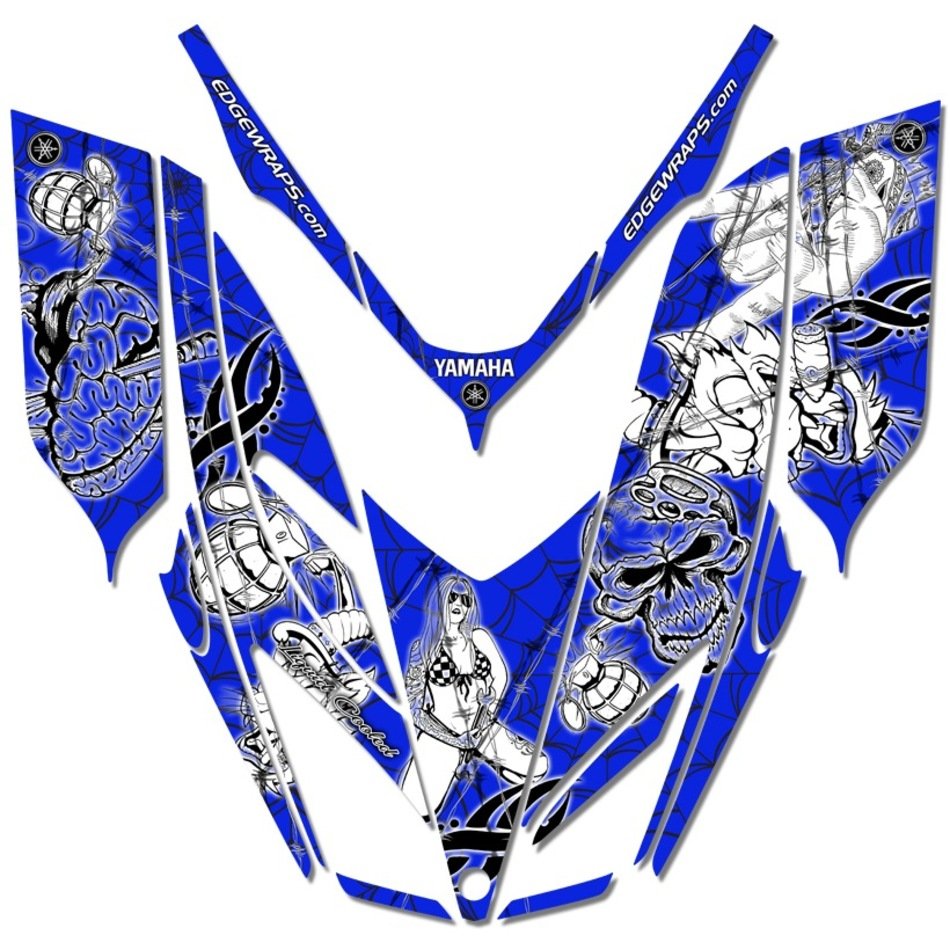 Yamaha Viper Blue Tattoo drawing