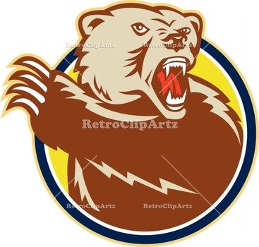 Grizzly Bear Paw Clip Art N8