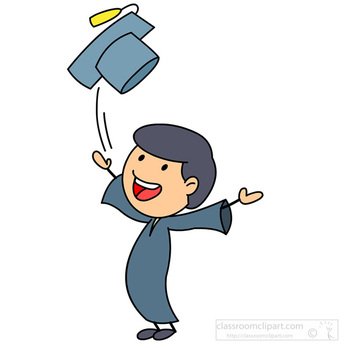 Graduation Student Stick Figure