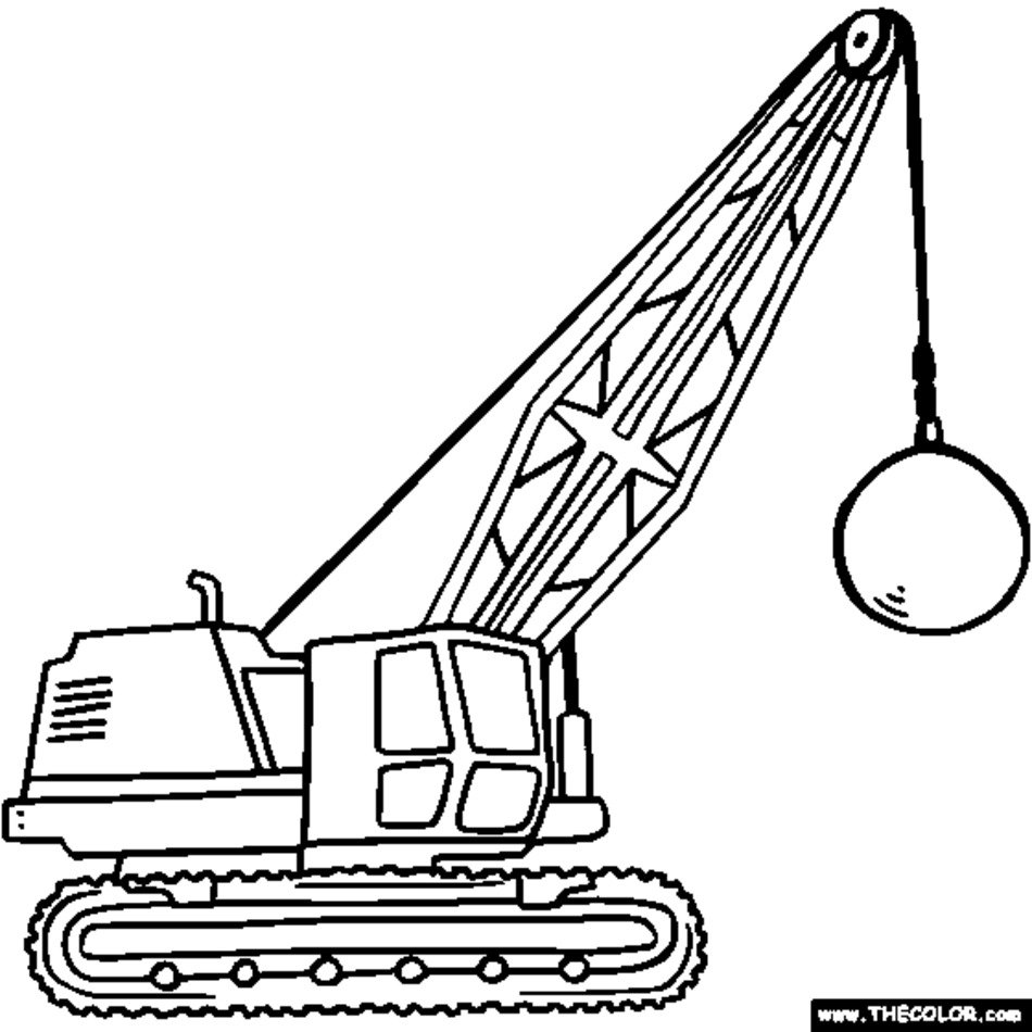 Crane Truck Coloring Pages
