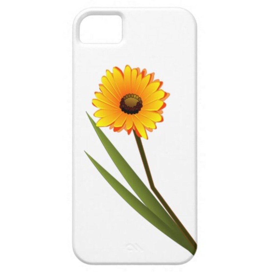 Gul Gerberablomma Clipart IPhone 5 Case Mate Skydd