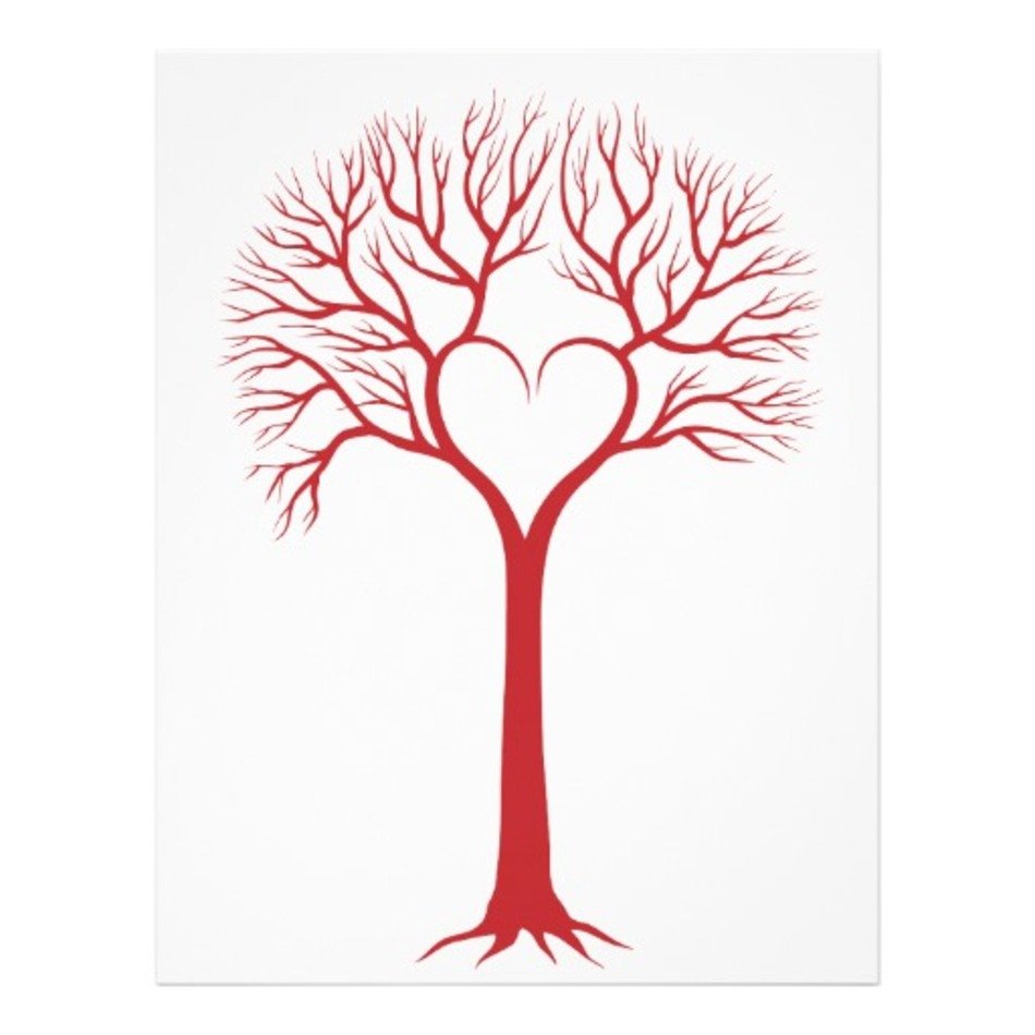 Tree With Red Heart Clip Art