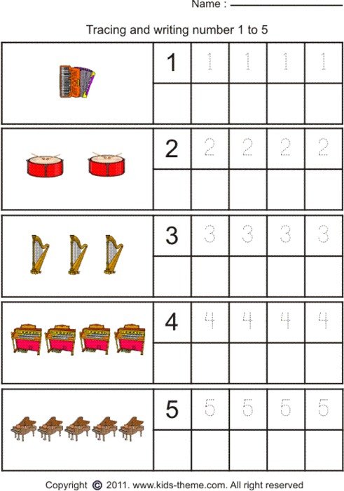 tracing numbers 1 5 worksheets n2 free image download