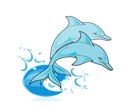 Cute Baby Dolphin Cartoon N2