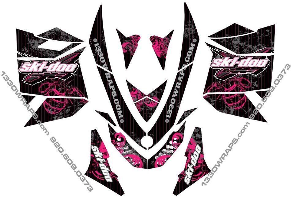 Clipart of Pink Sled Wraps