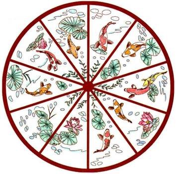 Koi Fish as graphic elements for clipart