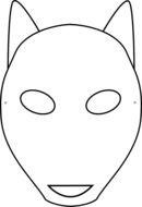 Wolf Mask, simple outline