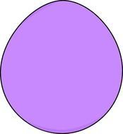 Purple Egg Easter Clip Art Image