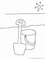 Printable Bucket Coloring Page