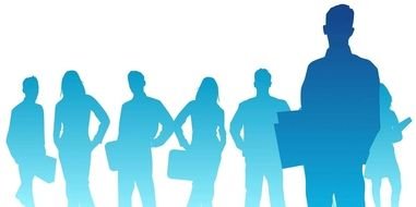 Business people silhouettes clipart