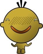 Character Man Figure Abstract Yellow Happy