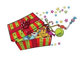 Clipart of Christmas gifts Box