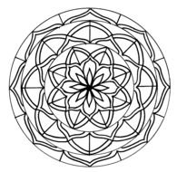 Black and white drawing of the Mandalas Para Imprimir clipart