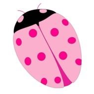 Pink Ladybug Clip Art N24
