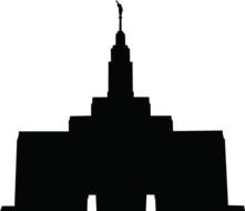 LDS Temple Silhouette Clip Art N5