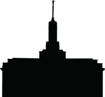 LDS Temple Silhouette Clip Art N6