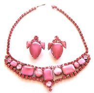 Rhinestone Necklace Earring Sets