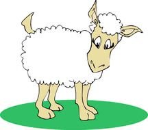 cartoon white sheep