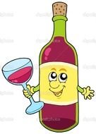 Wine Bottle Cartoon N3
