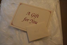 closeup photo of gift for you card on pack